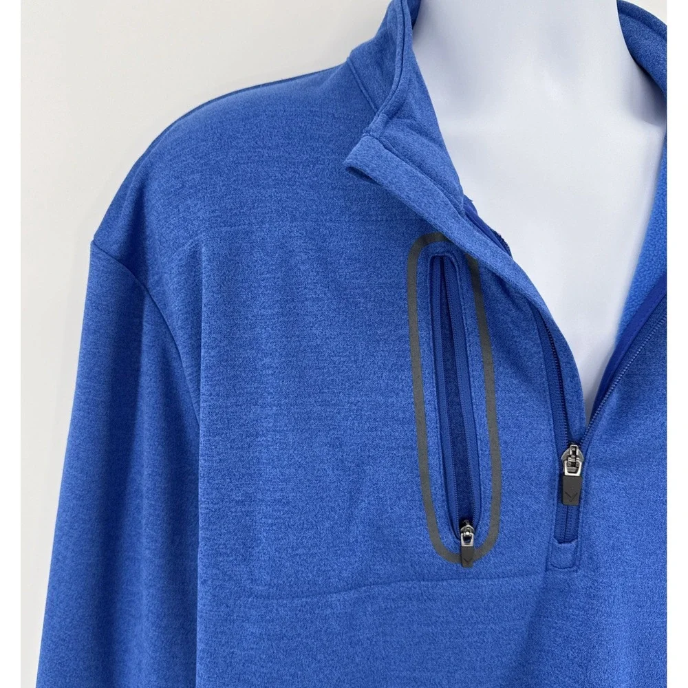 Callaway Golf 1/4 Zip Pullover Men's‎ XXL Blue Performance Fleece